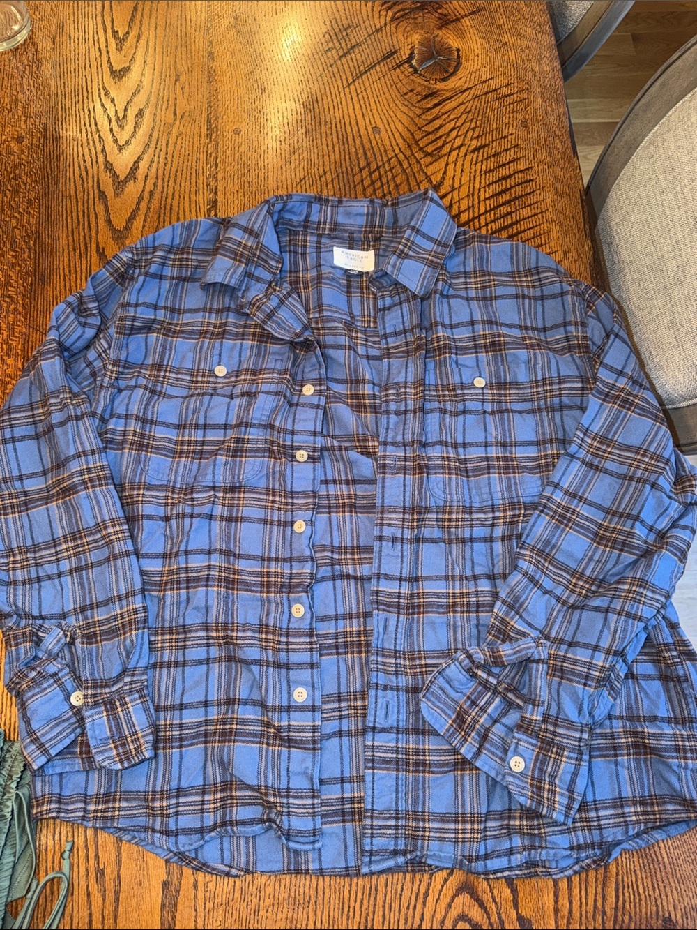 Blue Plaid Men's Flannel Shirt